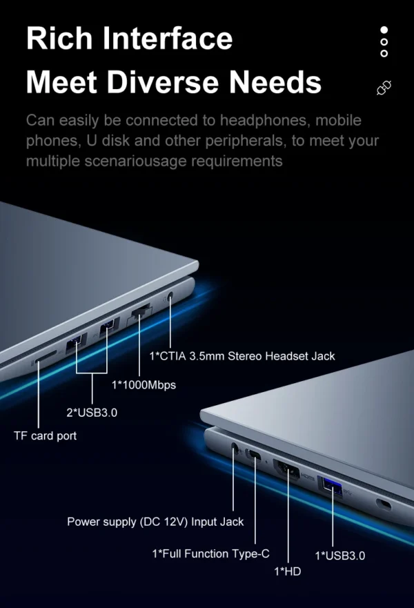 JINGSHA Laptop 15.6 Inch CPU Intel N95 8GB 16GB DDR4 RAM SSD 512GB 1TB BT5 WiFi5 IPS Lightweight Business Computer Notebook