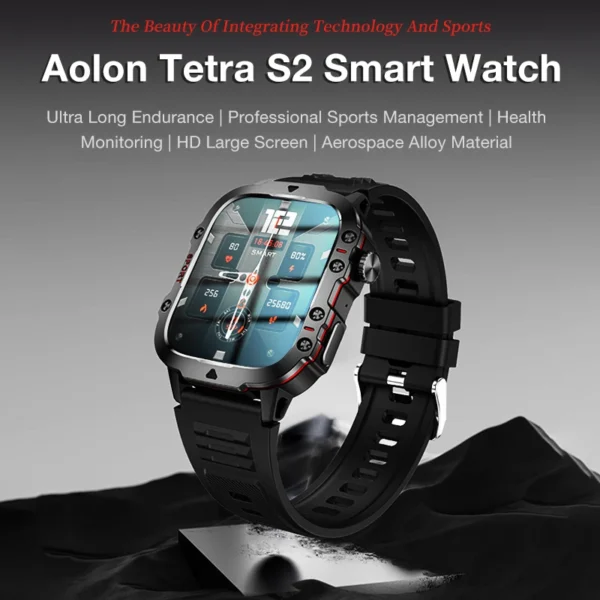 Aolon Tetra R2 Smart Watch Women Men 1.32inch Full Touch Screen HD Bluetooth Call Sport Fitness Tracker Waterproof Smartwatch