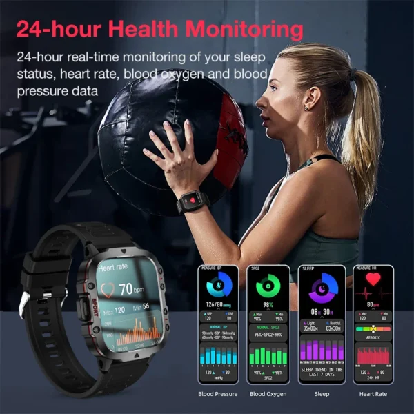 Aolon Tetra R2 Smart Watch Women Men 1.32inch Full Touch Screen HD Bluetooth Call Sport Fitness Tracker Waterproof Smartwatch